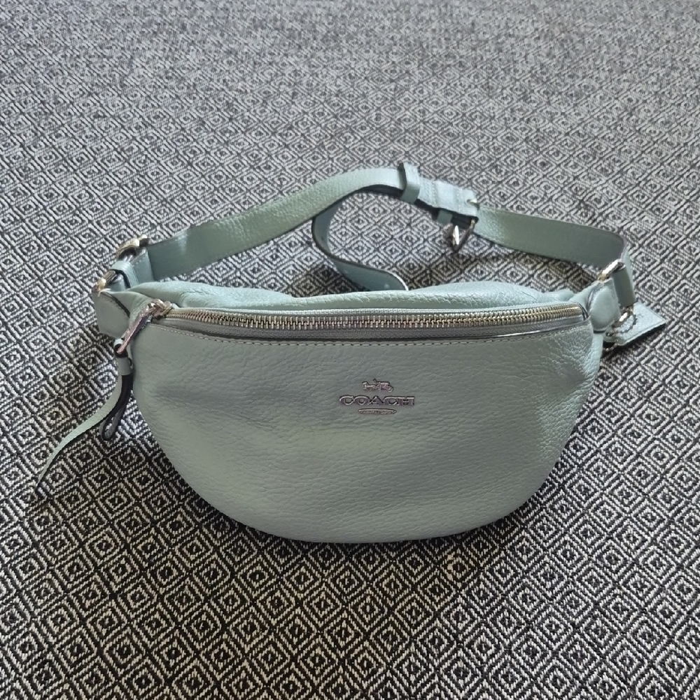 Coach Light Green Leather Belt Bag